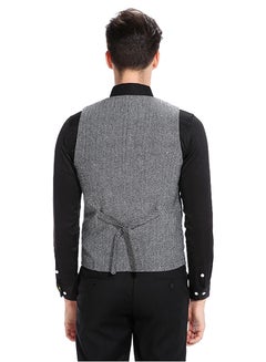 Drupum Double-Breasted Waistcoat Grey  - Image 2