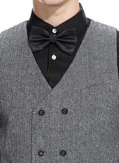 Drupum Double-Breasted Waistcoat Grey  - Image 5