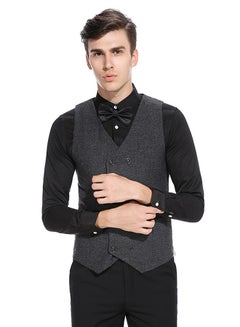Drupum Double-Breasted Waistcoat Black  - Image 3