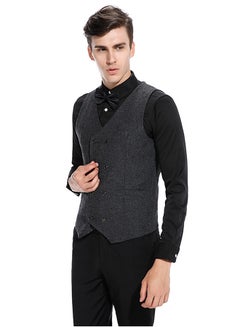 Drupum Double-Breasted Waistcoat Black  - Image 4