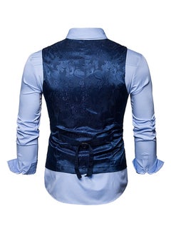 Drupum Printed Waistcoat Navy Blue  - Image 2