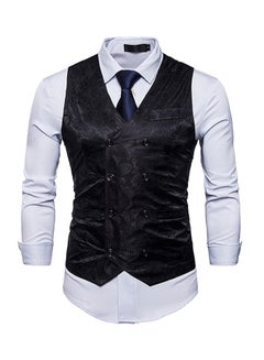 Drupum Printed Waistcoat Black  - Image 1