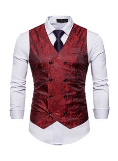 Drupum Printed Waistcoat Red  - Image 1