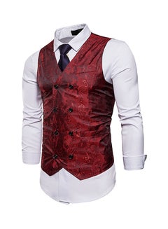 Drupum Printed Waistcoat Red  - Image 3