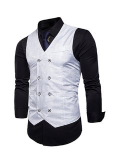 Drupum Printed Waistcoat White  - Image 3