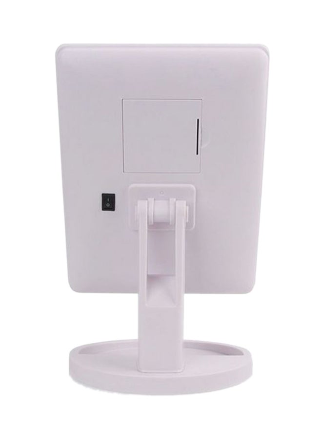 مرآة مستحضرات تجميل بشاشة تعمل باللمس بزاوية دوران 180 درجة أبيض - Image 2