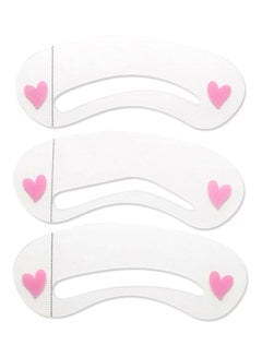 3-Piece Kanza Eyebrow Grooming Stencil Kit White
