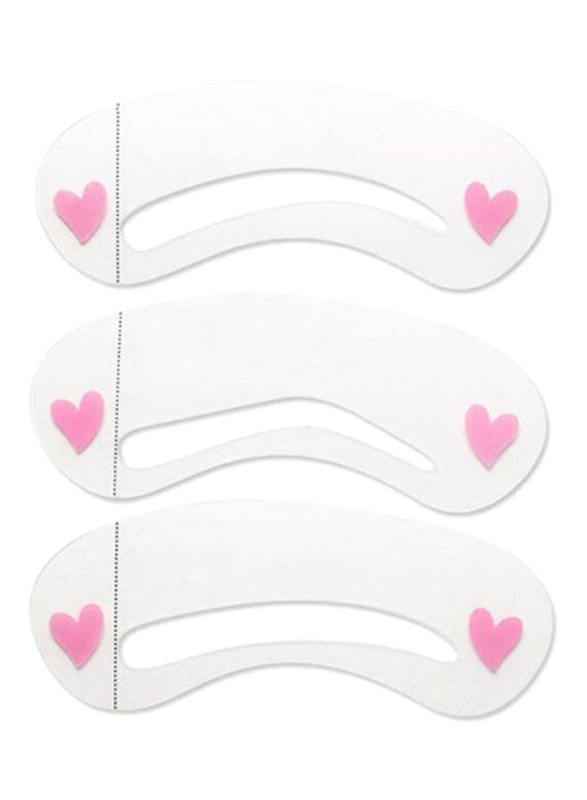 Generic - 3-Piece Kanza Eyebrow Grooming Stencil Kit White - Image 1
