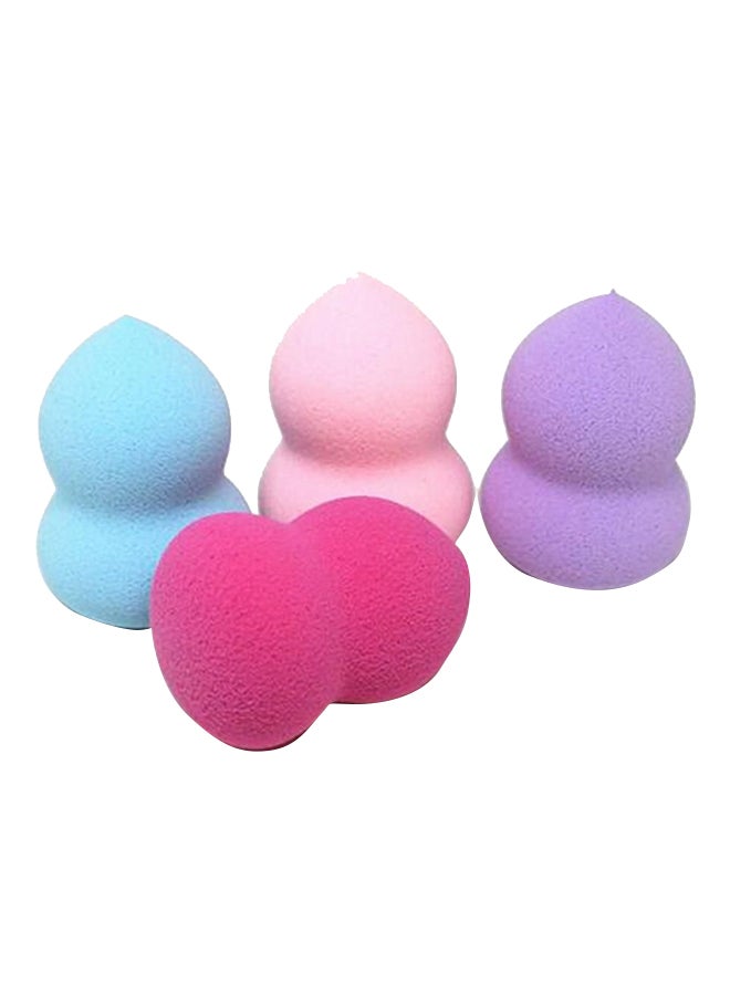 فرشاة منتفخة بيضاوية الشكل لمزج كريم الأساس مكونة من 4 قطع متعدد الألوان