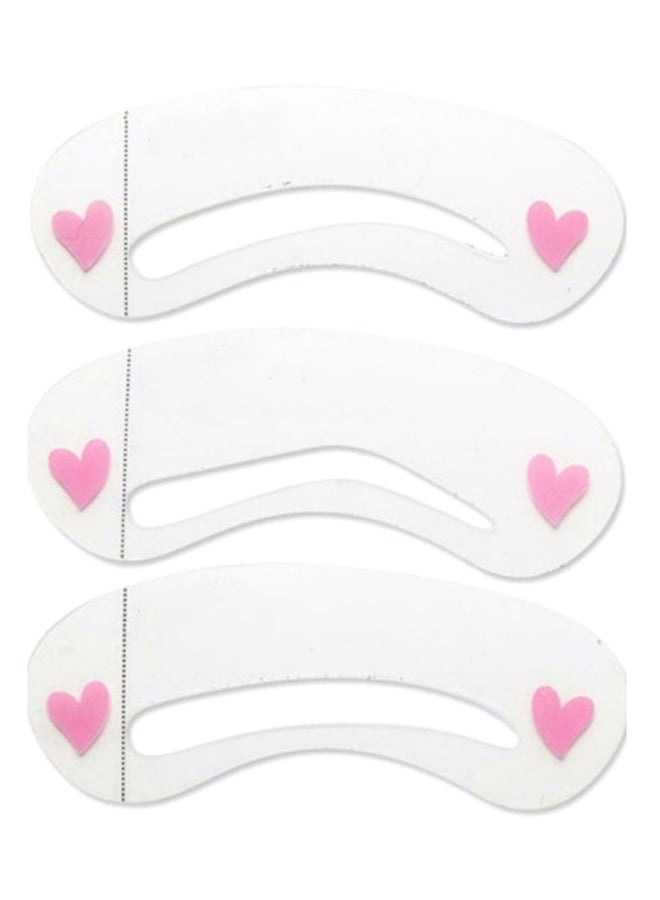 Generic Eyebrow Grooming Stencil Kit White 