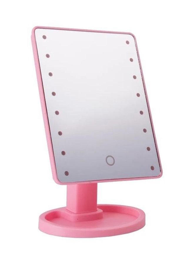 Generic Adjustable LED Touch Screen Makeup Mirror Pink  - Image 1
