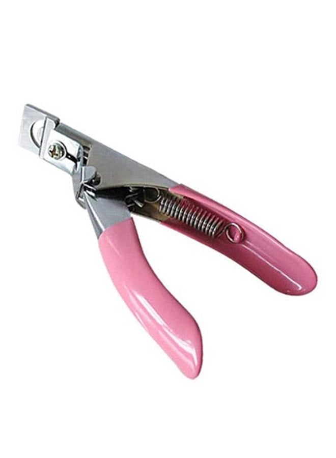 Edge Nail Art Manicure Scissor Silver/Pink