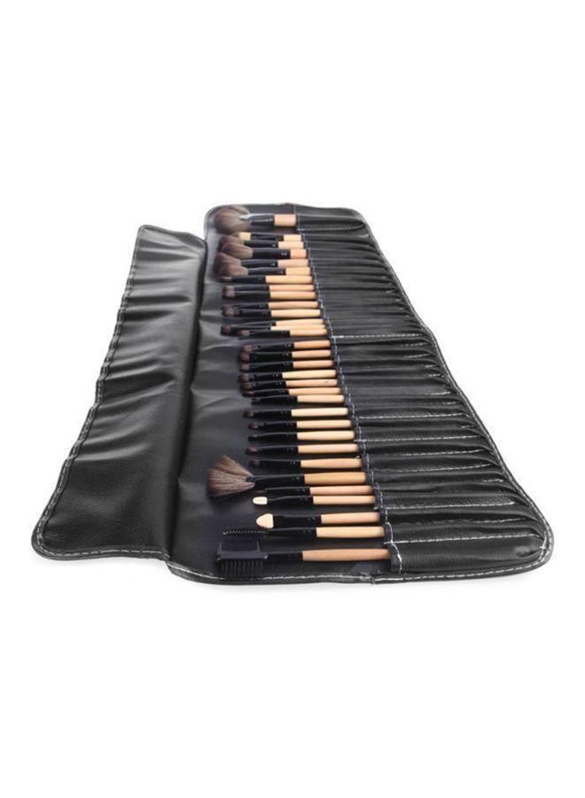 طقم فرش مستحضرات تجميل ظلال العيون مكوّن من 32 قطعة بيج - Image 2