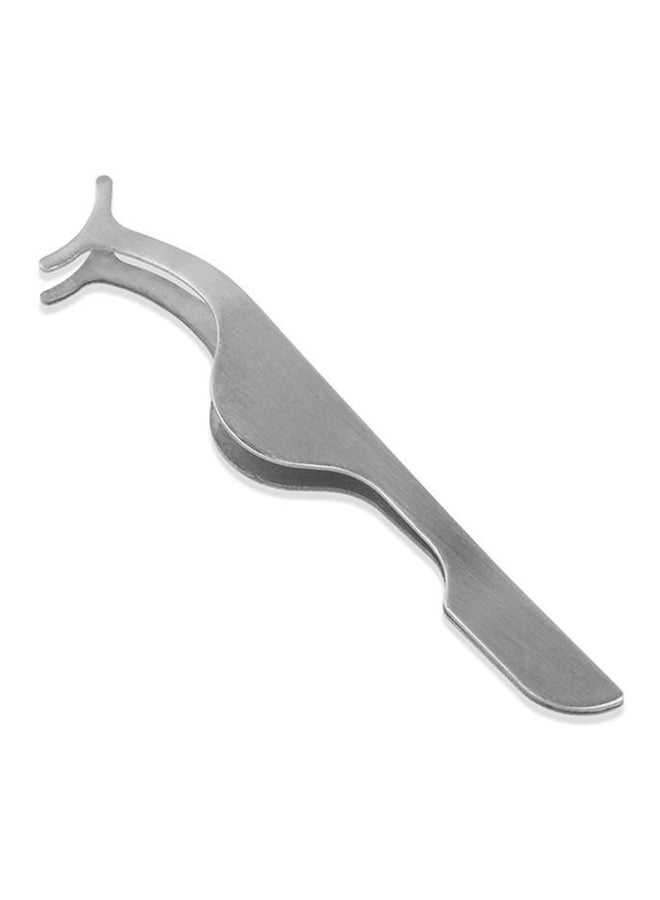 Generic Eyelashes Remover Extension Tweezers Clip Silver