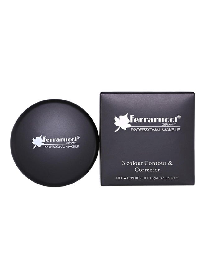 Ferrarucci 3-Colour Contour And Corrector Powder FY03 Brown/Beige - Image 3