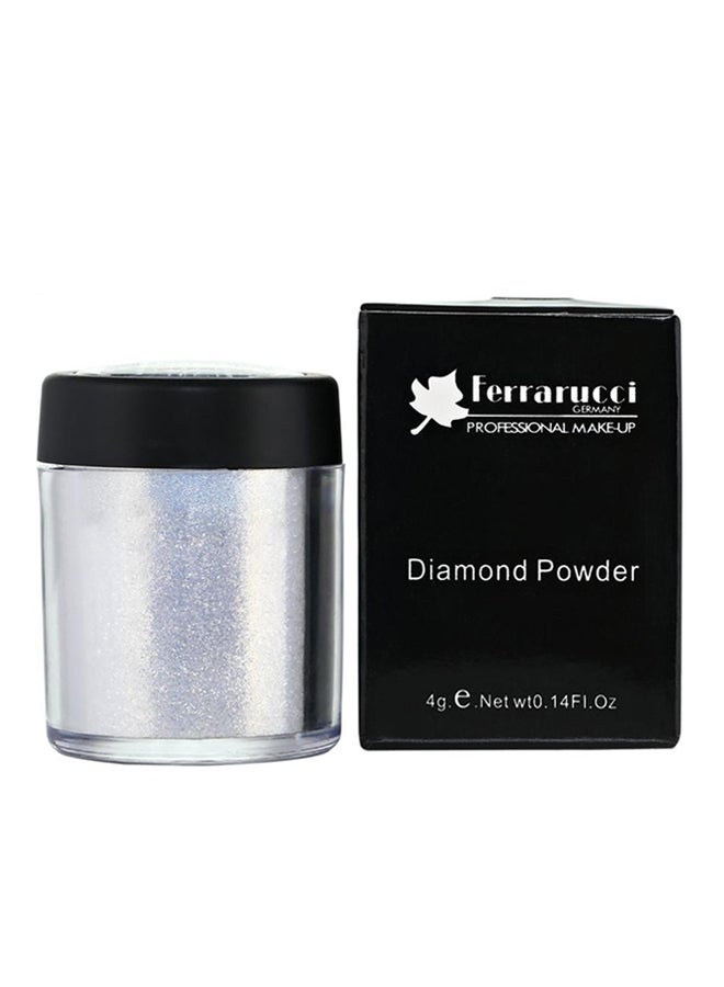 Ferrarucci Diamond Glitter Loose Eyeshadow Powder FDE02 Silver  - Image 2