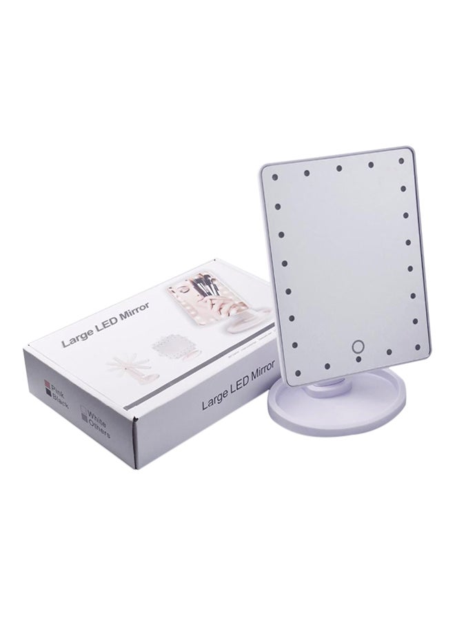 360-Rotation LED Mirror White