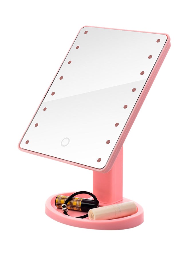 Portable Tabletop Makeup Mirror Pink