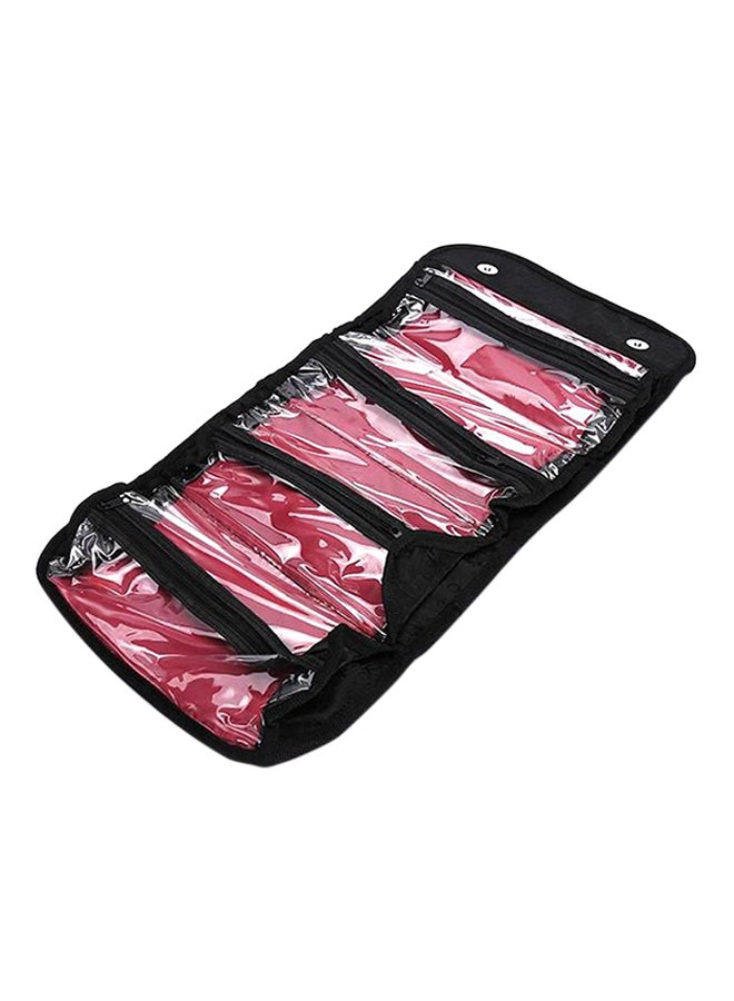 حقيبة محمولة لمستحضرات التجميل أسود