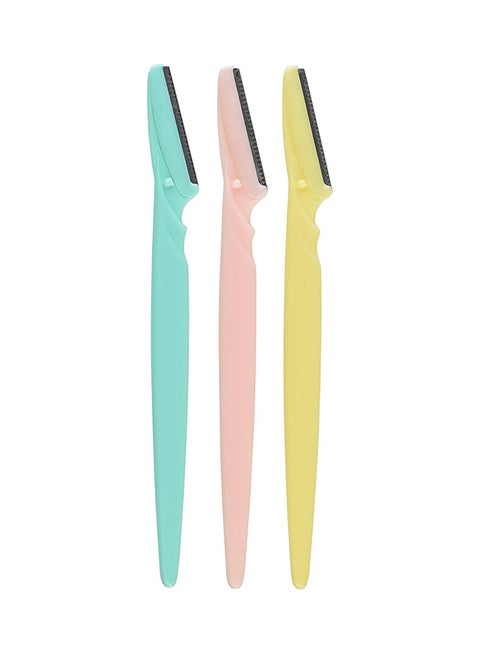 3-Pieces Eyebrow Razor Set Multicolor