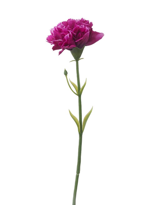 Dark Lilac Carnation Artificial Flower Purple/Green 30centimeter