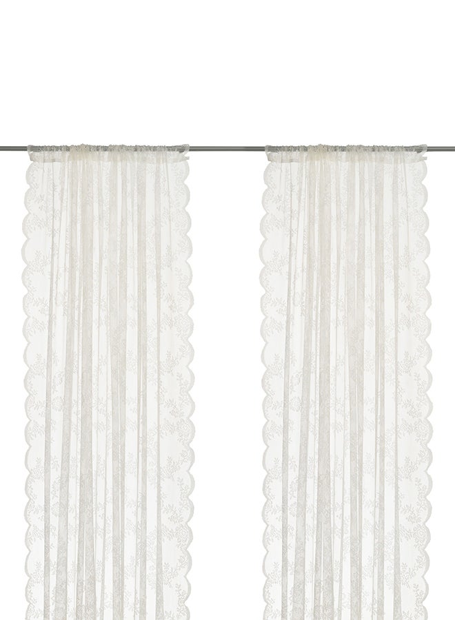 2-Piece Net Window Curtain White 300x145centimeter - v1530093737/N15502316A_1