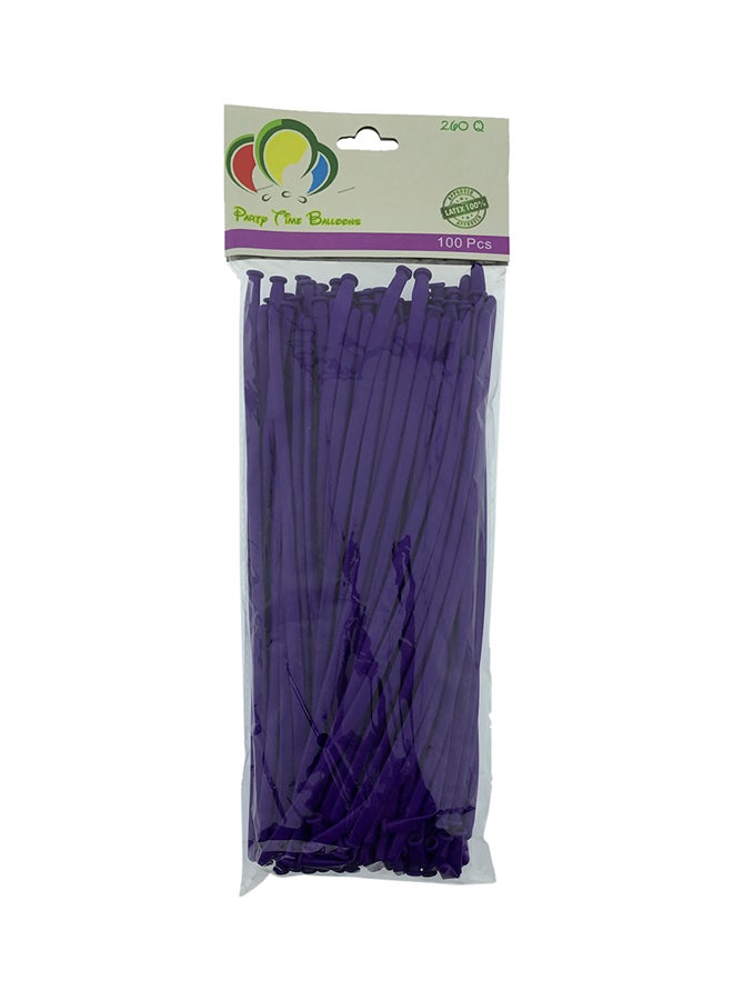 Party Time 100-Piece Long Balloon Set 12inch 