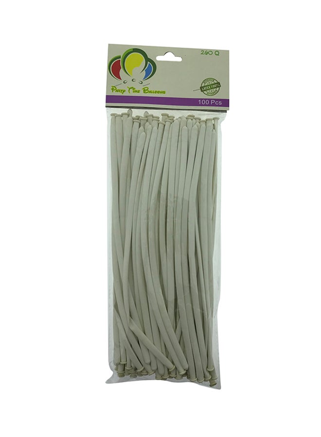 Party Time 100-Piece Long Balloons Set 12inch