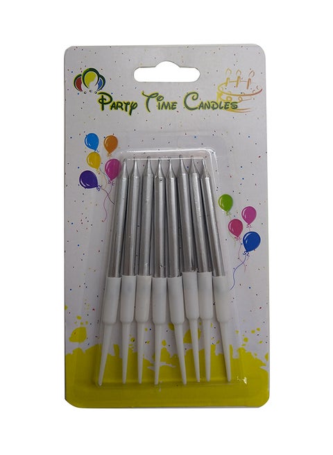 8-Piece Unscented Birthday Candle With Stand Set