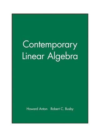 Contemporary Linear Algebra Paperback English by Howard Anton - 12/5/2002 - v1530106942/N15420649A_1