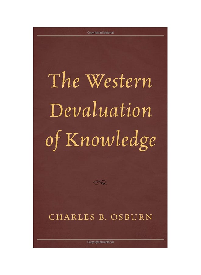 null - The Western Devaluation Of Knowledge Hardcover English by Charles B. Osburn - 12/5/2013 - Image 1