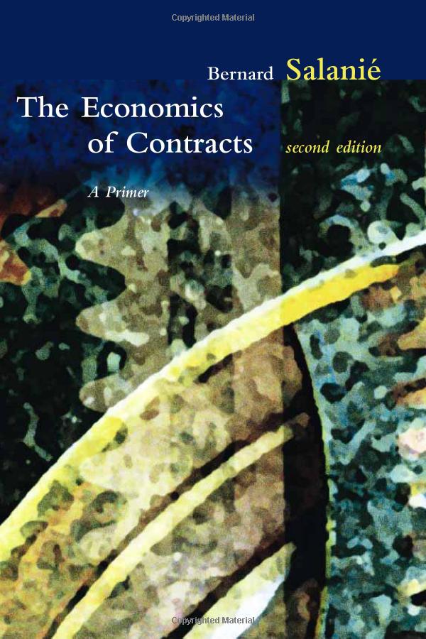 The Economics Of Contracts: A Primer Hardcover English by Bernard Salanie - 3/15/2005