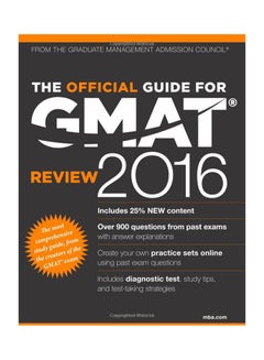 The Official Guide For GMAT Review, 2016 Paperback English by GMAc - June 8, 2015 