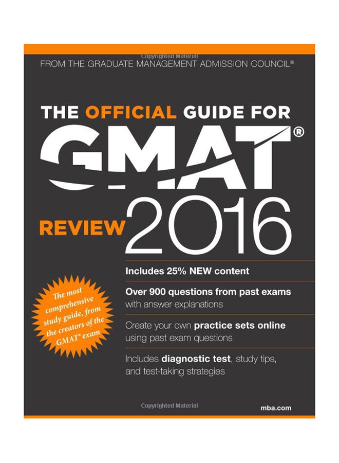null - The Official Guide For GMAT Review, 2016 Paperback English by GMAc - June 8, 2015 - Image 1