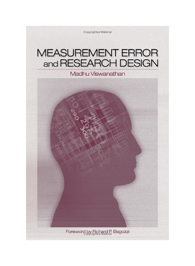 Measurement Error And Research Design Paperback English by Madhu Viswanathan - 12-May-05