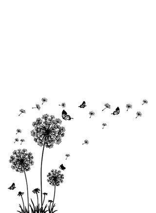 Dandelion PVC Wall Sticker Black 60x90cm - v1530172039/N15441663A_1