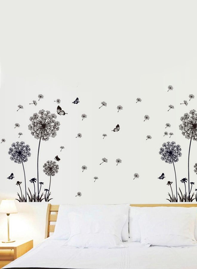 Dandelion PVC Wall Sticker Black 60x90cm