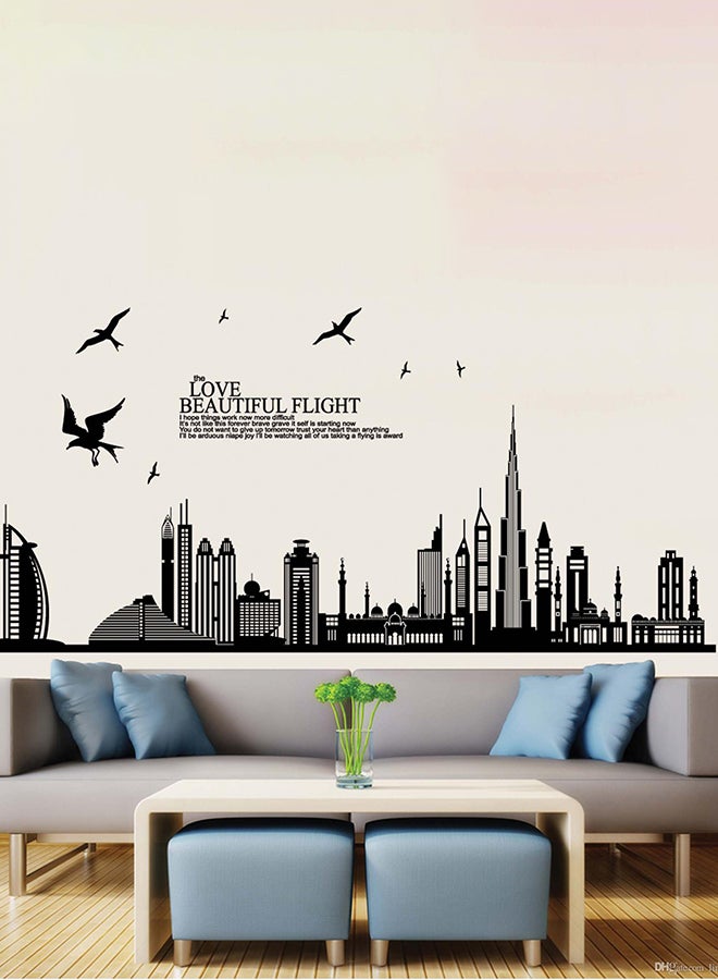 ملصق حائط قابل للإزالة بتصميم مبنى متعدد الألوان 60x90Ø³Ù†ØªÙŠÙ…ØªØ± - Image 2
