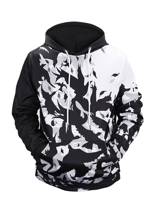 3D Bird Printed Hoodie Black/White - v1530173361/N15468271V_1