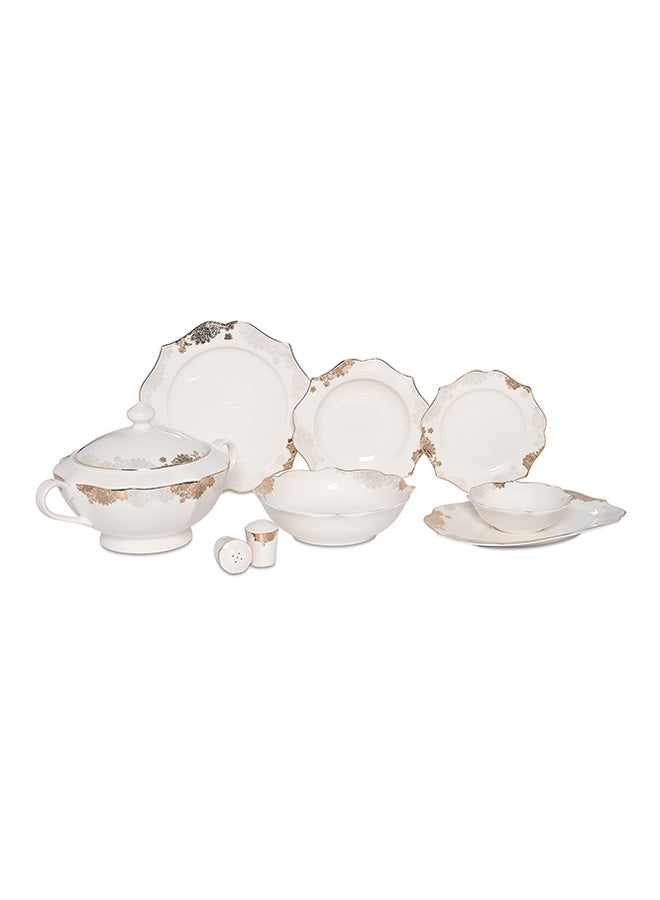 La Mesa 47-Piece Dinnerware Set Gold/White  - Image 2