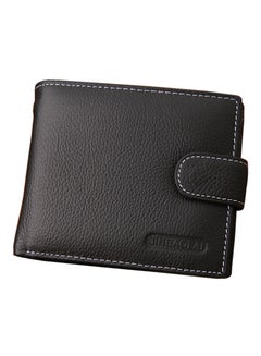 JINBAOLAI Bi-Fold Leather Wallet Black  - Image 1