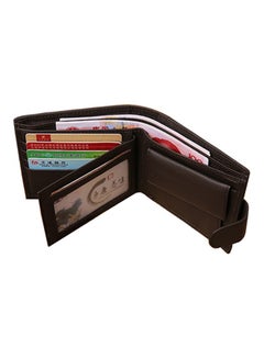 JINBAOLAI Bi-Fold Leather Wallet Brown  - Image 3