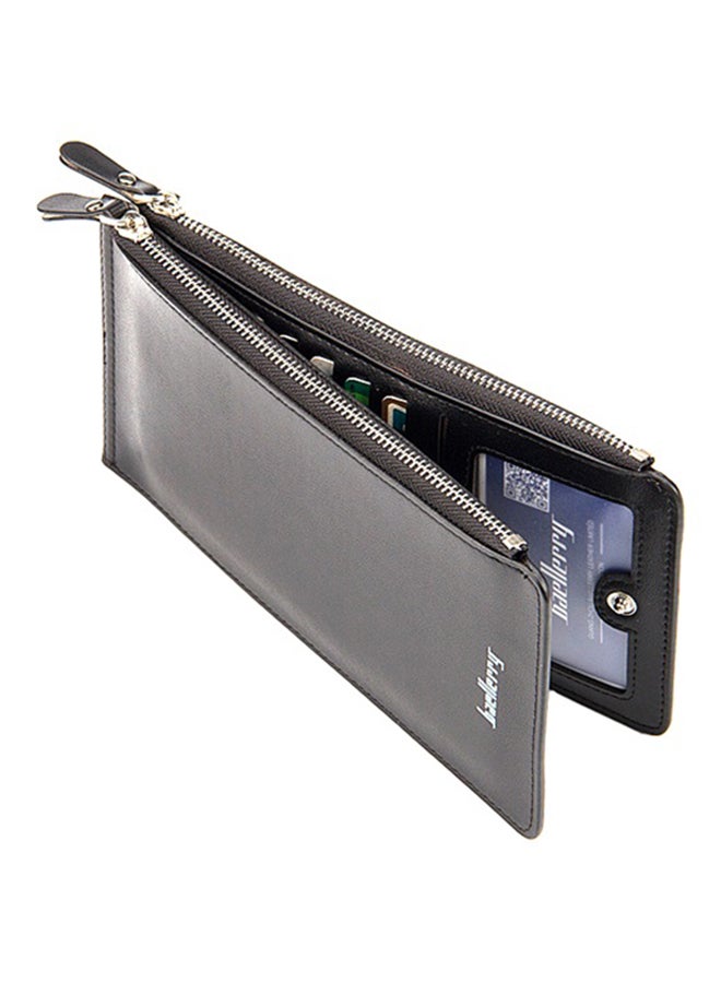 baellerry - Slim Bi-Fold PU Leather Wallet Black - Image 1
