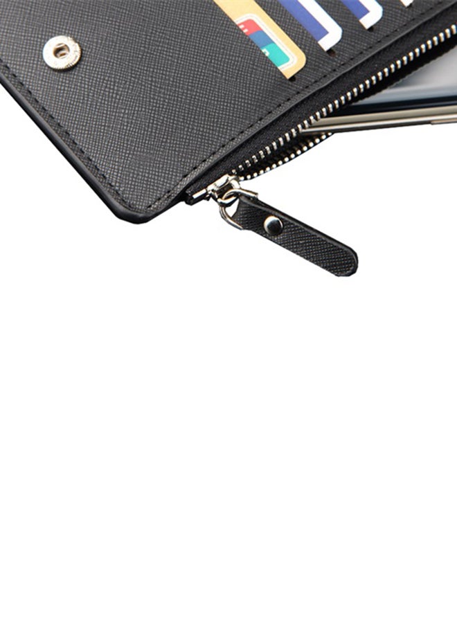 baellerry - Slim Bi-Fold PU Leather Wallet Black - Image 1