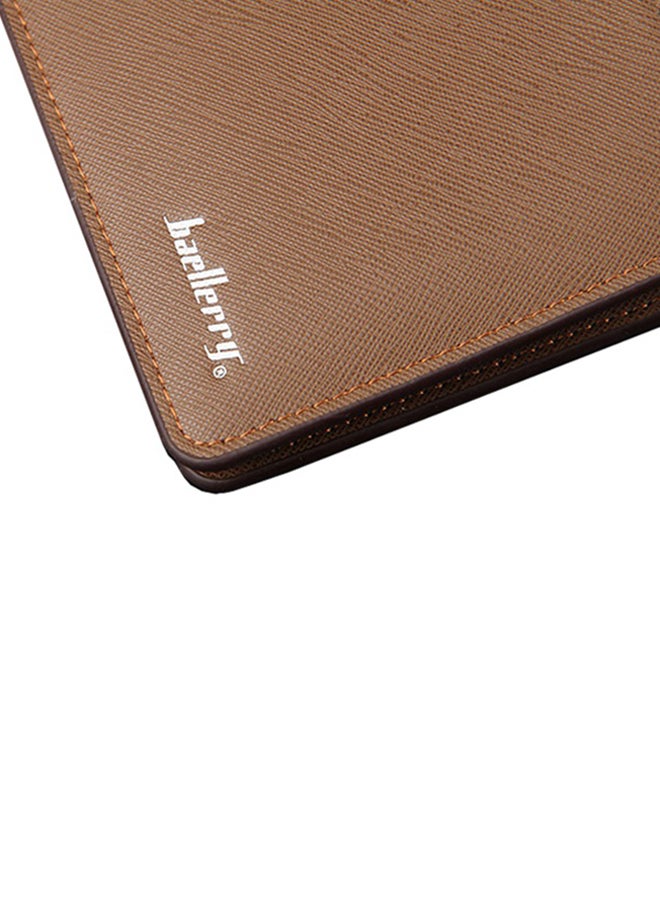 baellerry Slim Bi-Fold PU Leather Wallet Brown  - Image 4
