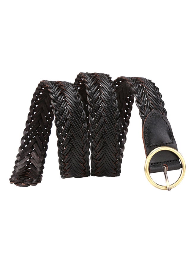 Vintage Braid Weave Belt Black