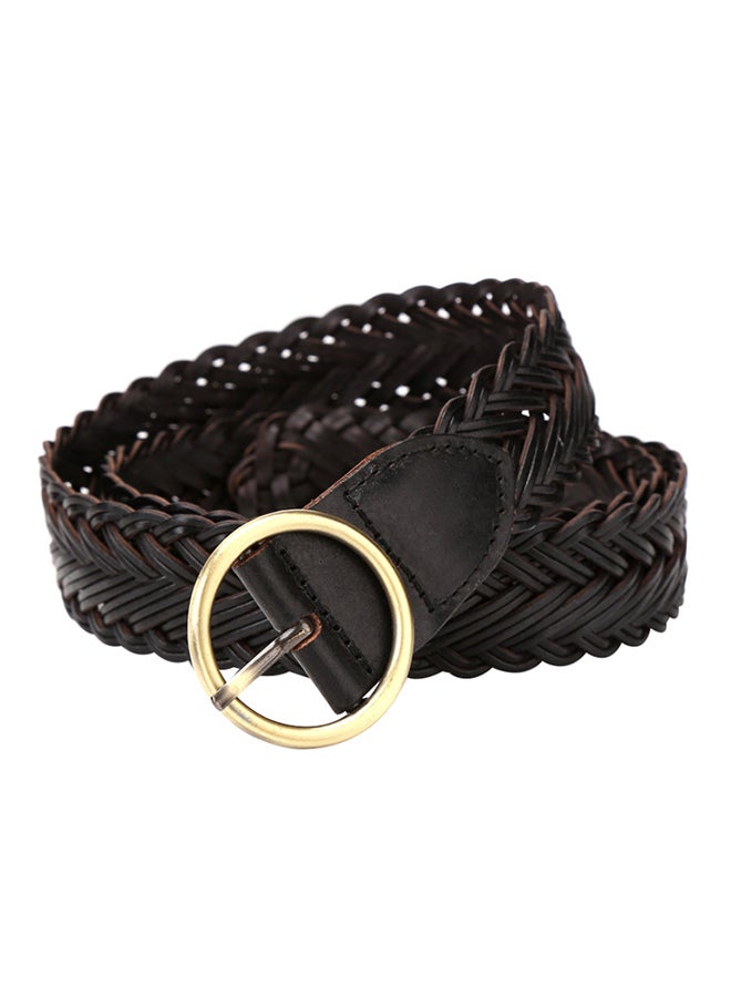 Vintage Braid Weave Belt Black
