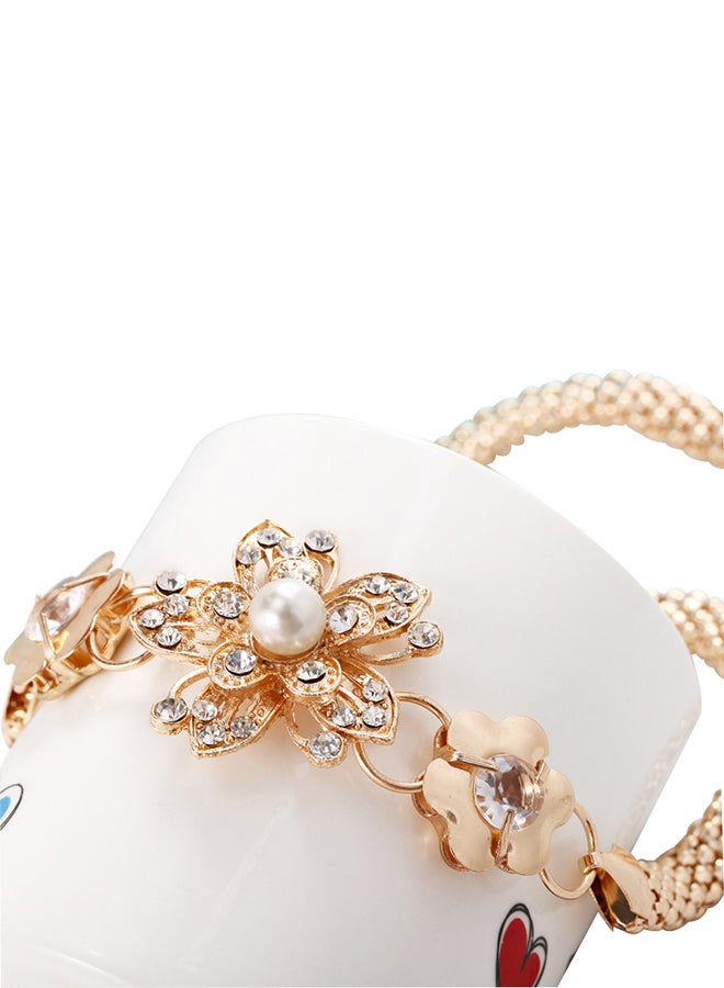 Chain Style Body Belt Gold/White - Image 2