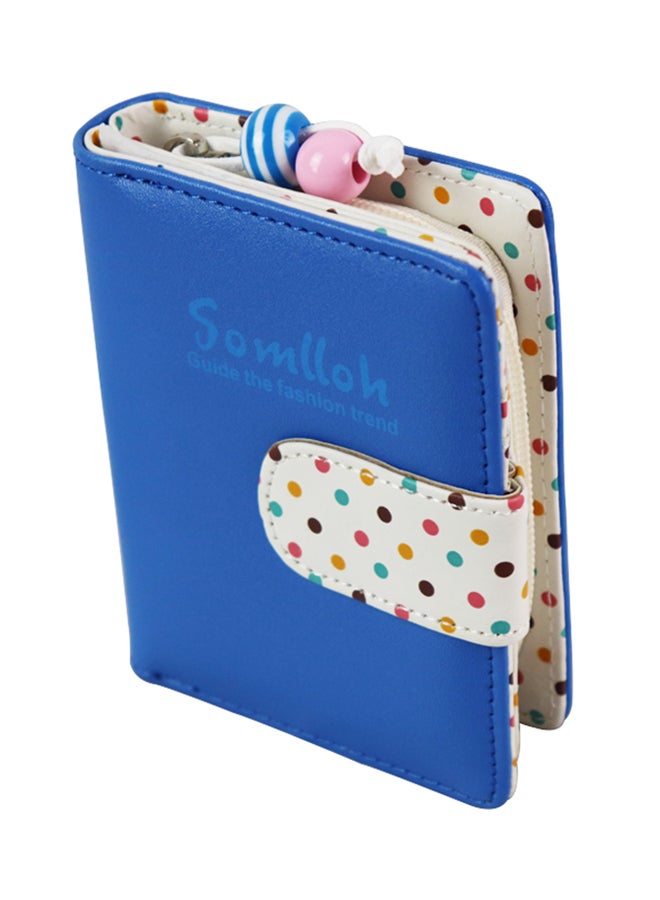 Somlloh PU Leather Zip Closure Wallet Blue  - Image 2