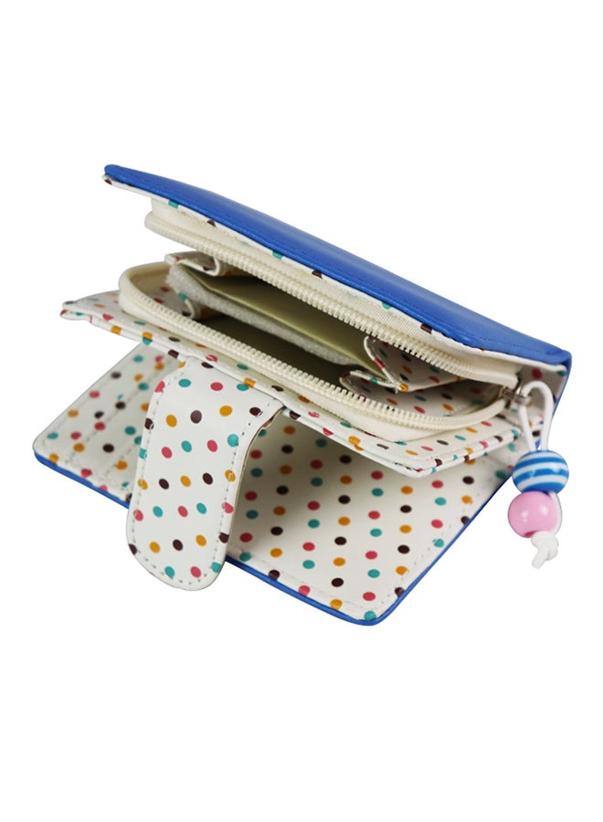 Somlloh PU Leather Zip Closure Wallet Blue  - Image 3